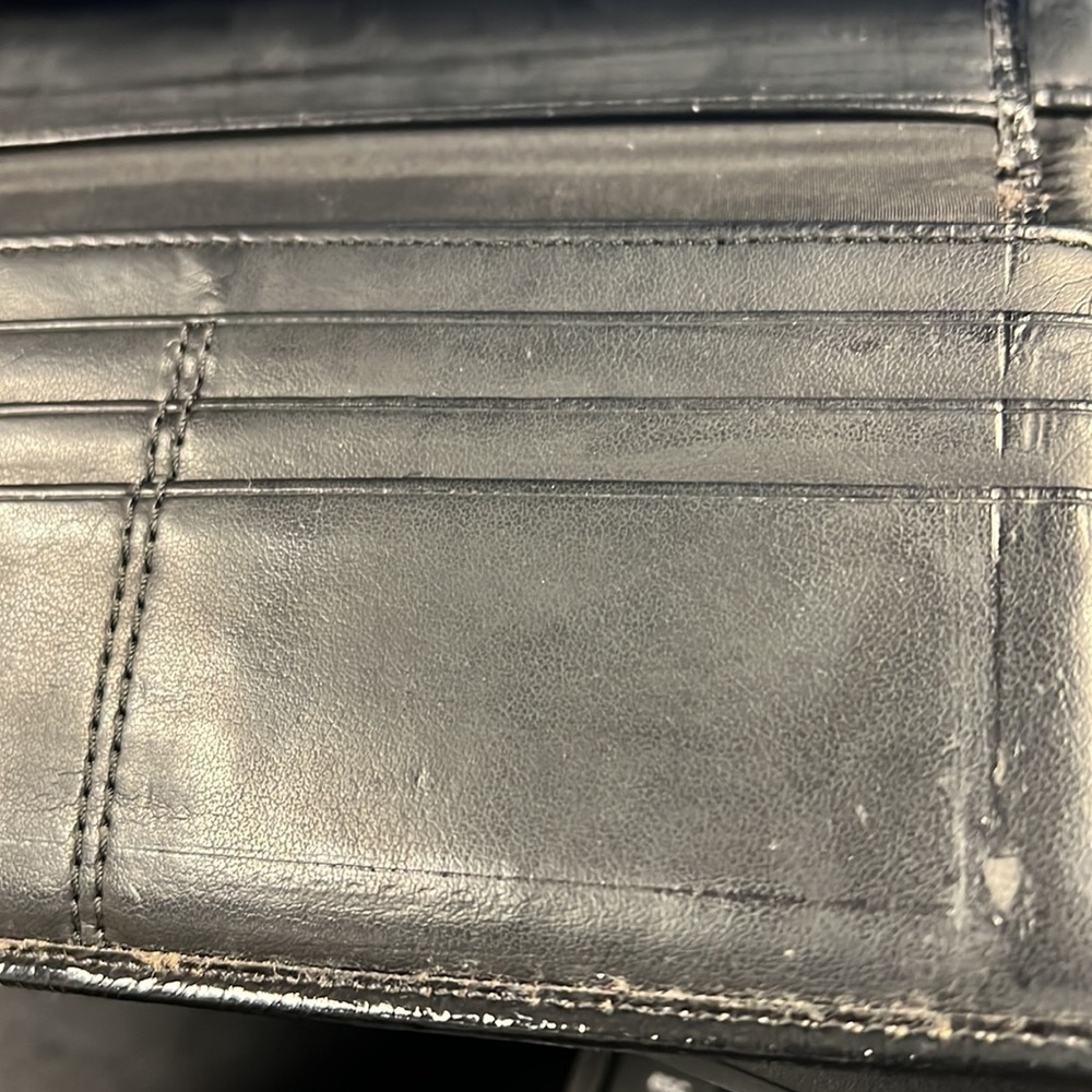 Coach Black Leather Large Clutch Wallet with separate Checkbook Cover - Picture 13 of 13